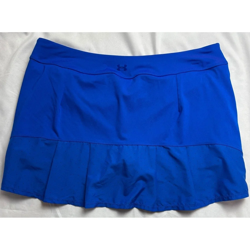 Under Armour HeatGear Royal Blue Athletic Skort Womens XL Pleated‎ Golf Tennis
